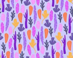 Vintage vector illustration with seamless leaves for textile design.