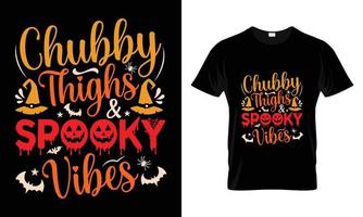 chubby thighs and spooky vibes vector