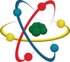 the chemical structure of an atom in Simplified diagram vector