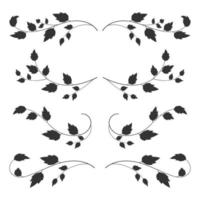 set of tree branches borders. - Vector. vector