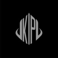 KP initial monogram real estate with building design vector