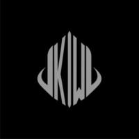 KW initial monogram real estate with building design vector