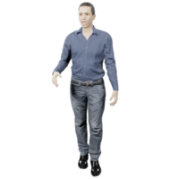 manlig modell Lycklig avatar modell mänsklig karaktär 3d illustration png