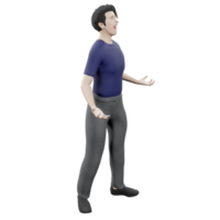 männliches modell glückliches avatarmodell menschlicher charakter 3d illustration png