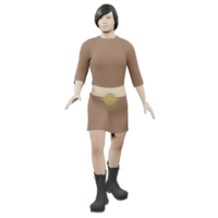 donne giovane modello contento avatar femmina modello umano personaggio 3d illustrazione png