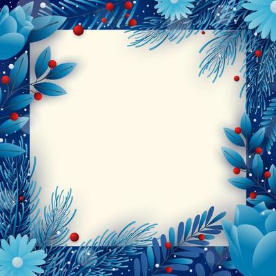 Nature Border Winter Background