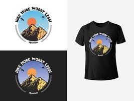 creative mountain t shirt design vector