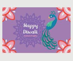 ilustración de fondo del festival de diwali vector