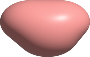 pink 3d abstract blob shape decoration png