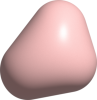 pink 3d abstract blob shape decoration png