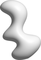 3D abstract blob freeform shape decoration png