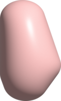 rosa 3D-abstrakte Blob-Form-Dekoration png