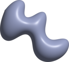 3D abstract blob freeform shape decoration png