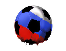 FOOTBALL BALL IN THE COLORS OF THE RUSSIA FLAG png