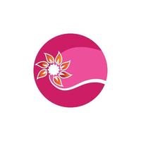 logotipo de flor de plumeria vector