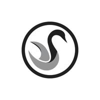 plantilla de logotipo de cisne vector