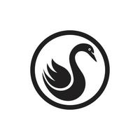 plantilla de logotipo de cisne vector