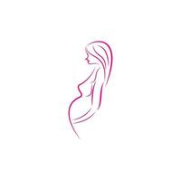 Beauty pregnant women vector