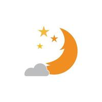 Moon ilustration logo vector