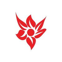 logotipo de flor de plumeria vector