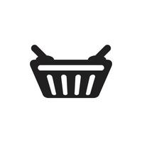 logotipo de cesta de compras vector