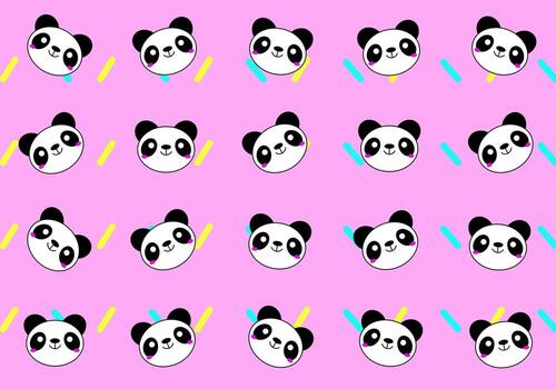 panda o animal patrón vector colorido abstracto