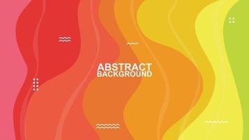 abstract soft fluid wavy red orange yellow and green color background vector illustration EPS10