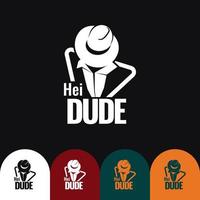 Simple hei dude design vector illustration