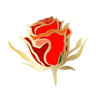 Vector sketch of rose isolated