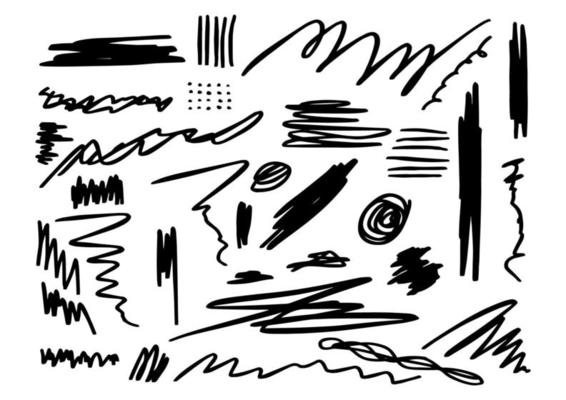 Collection of abstract hand drawn creative graphic element