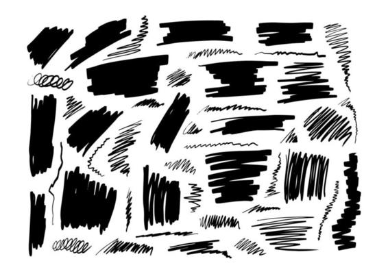 Collection of abstract hand drawn creative graphic element