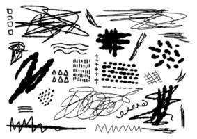 Collection of abstract hand drawn creative graphic element vector