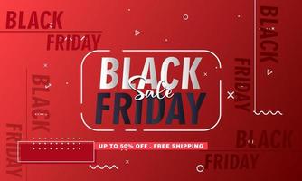 Black friday sale banner template background vector