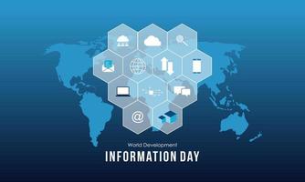 World Development Information Day. Technology Information icon illustration vector