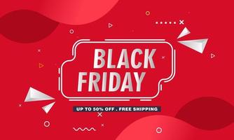 Black friday sale banner template background vector