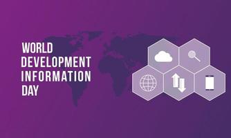 World Development Information Day. Technology Information icon illustration vector