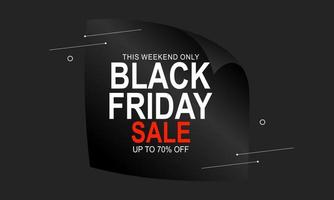 Black friday sale banner template background vector