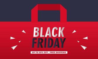 Black friday sale banner template background vector