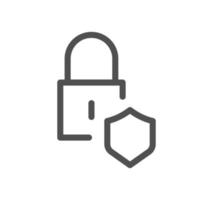 Locks icon outline and linear vector. vector