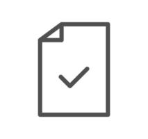 Confirm icon outline and linear vector. vector