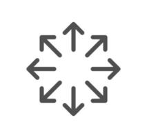 Arrow icon outline and linear vector. vector