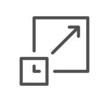 Arrow icon outline and linear vector. vector