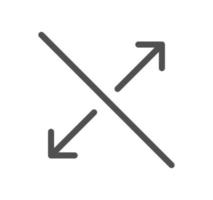 Arrow icon outline and linear vector. vector