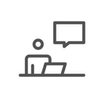 Video conferencing icon outline and linear vector. vector