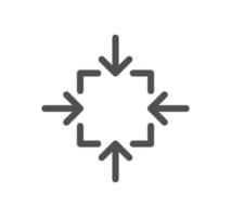 Arrow icon outline and linear vector. vector