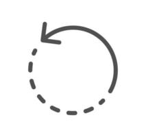Arrow icon outline and linear vector. vector