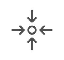 Arrow icon outline and linear vector. vector
