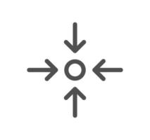 Arrow icon outline and linear vector. vector