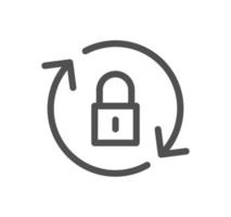 Locks icon outline and linear vector. vector