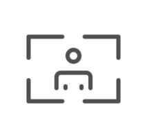 Video conferencing icon outline and linear vector. vector
